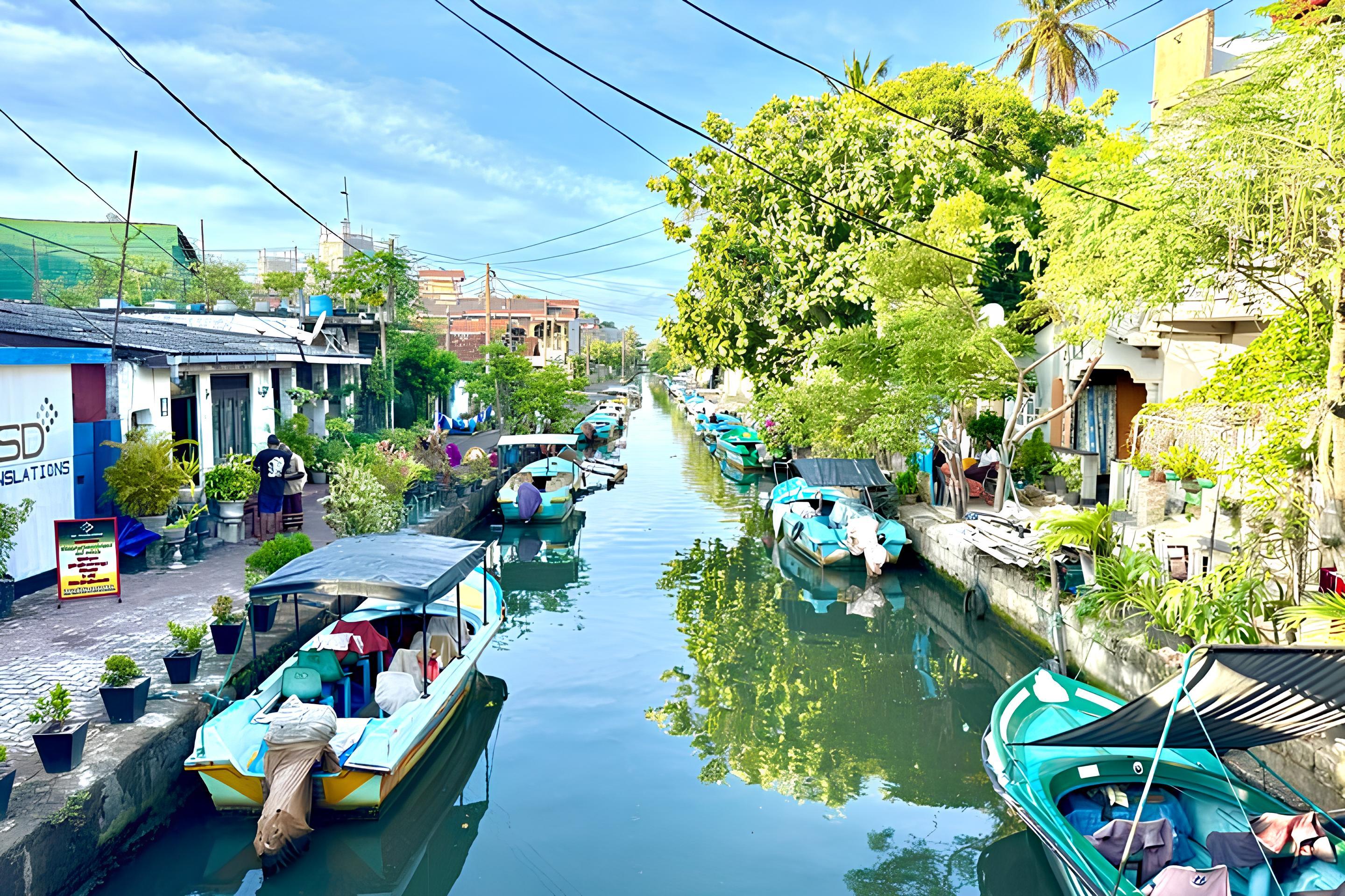 Boat on tropical water